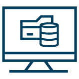 Server und Dateirorder als Symbol fĂŒr Application and Data