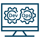 Zwei ZahnrĂ€der als Symbol fĂŒr DevOps